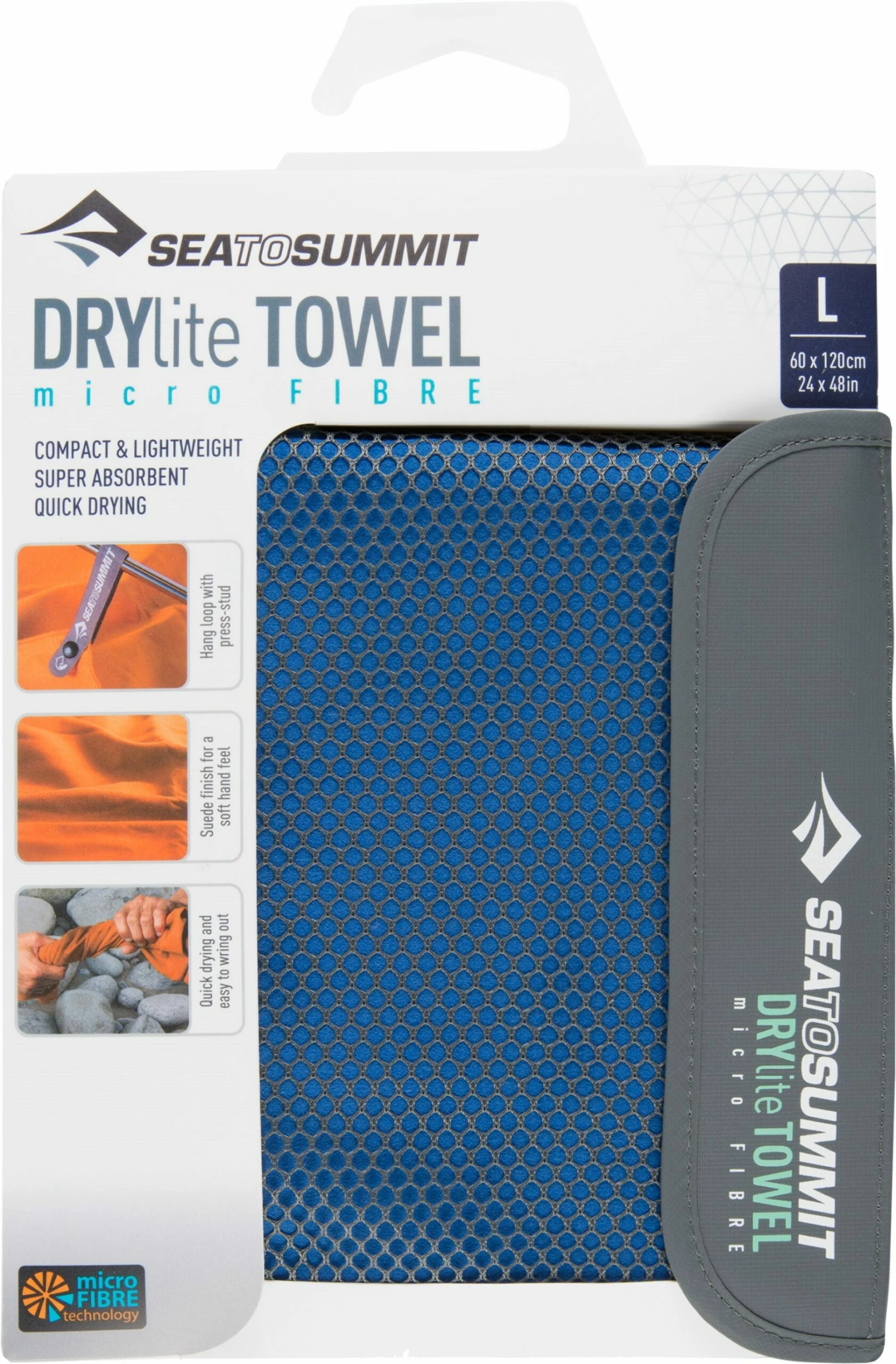 Sea To Summit DryLite Towel™ L - 60 X 120 Cm 3 Sea To Summit DryLite Towel™ L - 60 X 120 Cm - Billede 3