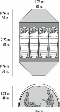 MSR Elixir™ 4 Tent -Camping Salgsbutik 65100100 2