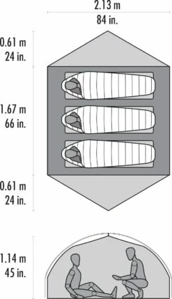 MSR Carbon Reflex™ 3 Ultralight Tent -Camping Salgsbutik 65100146 2