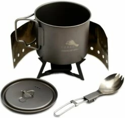 Ultralight Titanium Solid Fuel Cook System