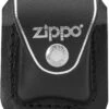 Zippo Black Leather Lighter Pouch W/Clip