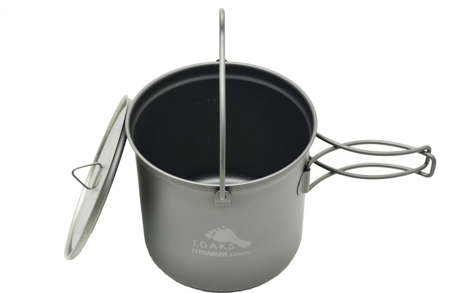 Titanium 1100 Ml Pot With Bail Handle 2 Titanium 1100 Ml Pot With Bail Handle - Billede 2