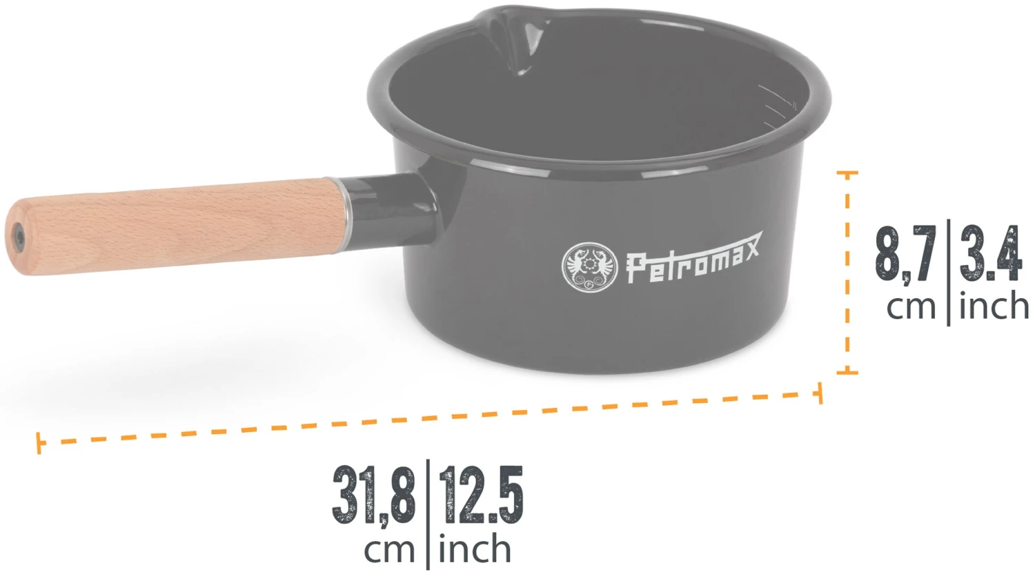 Petromax Enamel Pan 1L Black 2 Petromax Enamel Pan 1L Black - Billede 2