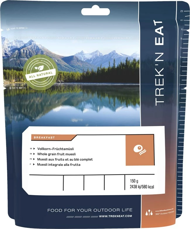 Trek'n Eat Whole Grain Fruit Muesli With Milk 2 Trek'n Eat Whole Grain Fruit Muesli With Milk - Billede 2