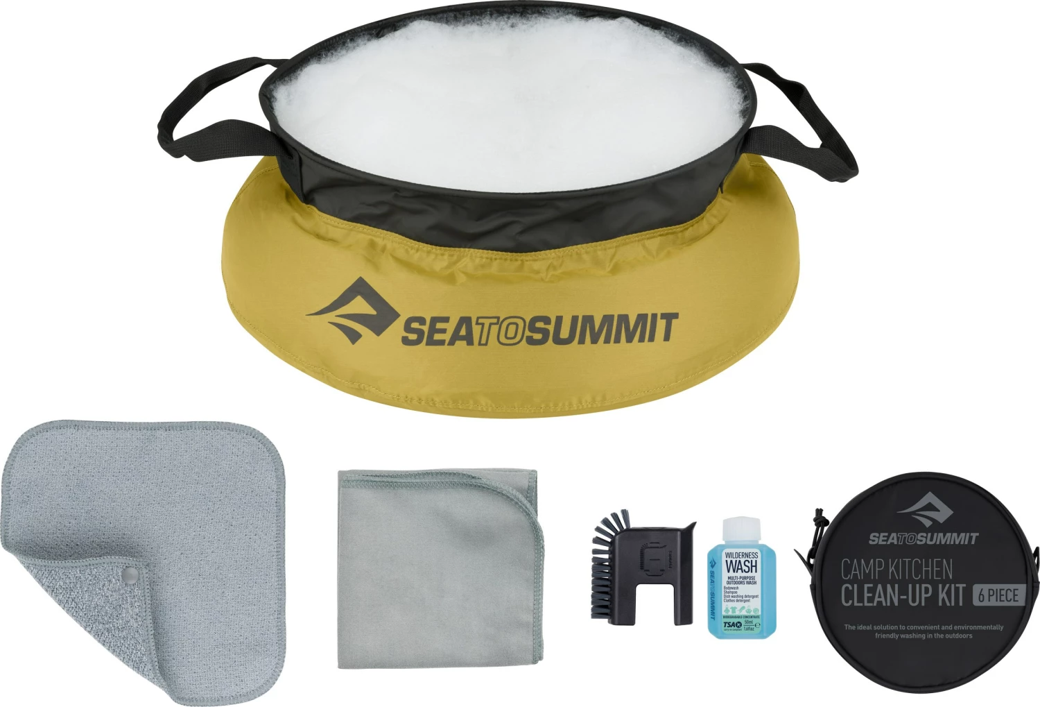 Sea To Summit Camp Kitchen Clean-Up Kit, 6 Pcs 1 Sea To Summit Camp Kitchen Clean-Up Kit, 6 Pcs