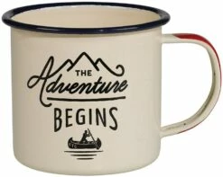 Gentlemen's Hardware Adventure Begins Cream Enamel Mug