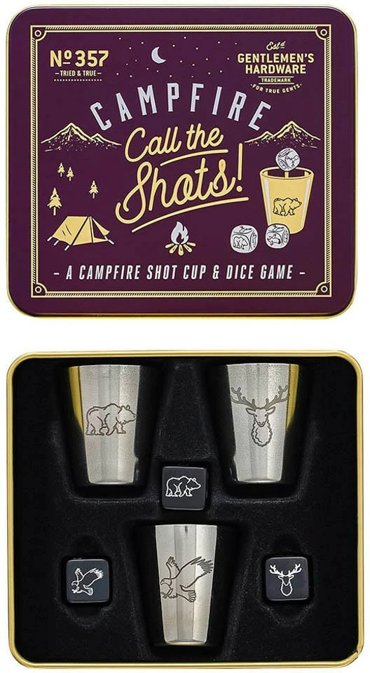 Gentlemen's Hardware Campfire Call The Shots Shot Cup & Dice Game 2 Gentlemen's Hardware Campfire Call The Shots Shot Cup & Dice Game - Billede 2