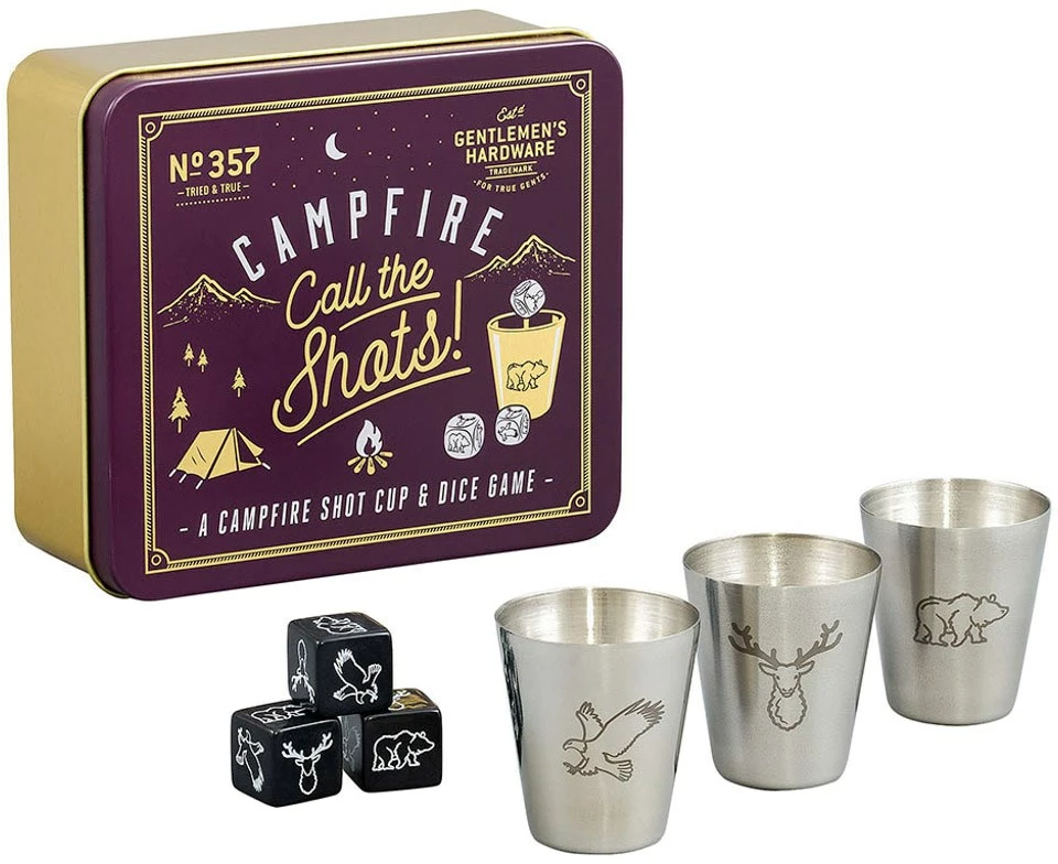 Gentlemen's Hardware Campfire Call The Shots Shot Cup & Dice Game 1 Gentlemen's Hardware Campfire Call The Shots Shot Cup & Dice Game