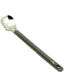 Titanium Long Handle Spoon With Polished Bowl