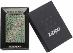 Zippo Alligator Armor® High Polish Green Lighter -Camping Salgsbutik 72600052 2