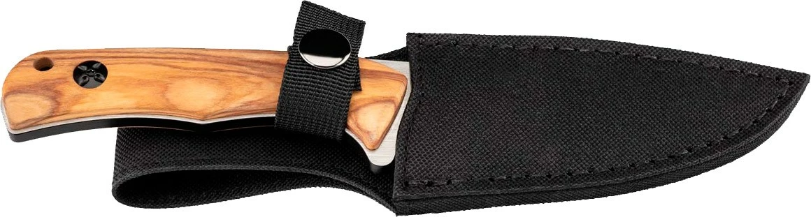 Herbertz Zebra Wood Full Tang Belt Knife AISI 420 2 Herbertz Zebra Wood Full Tang Belt Knife AISI 420 - Billede 2