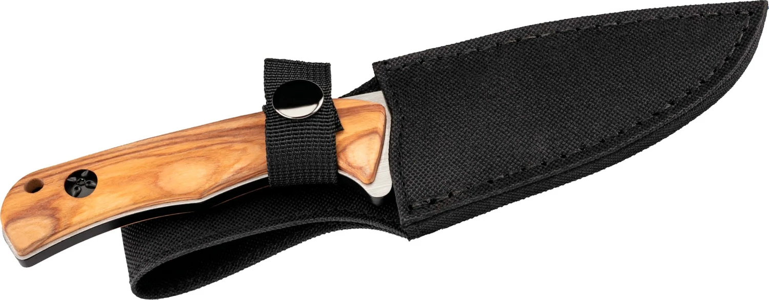 Herbertz Zebra Wood Full Tang Belt Knife AISI 420 3 Herbertz Zebra Wood Full Tang Belt Knife AISI 420 - Billede 3