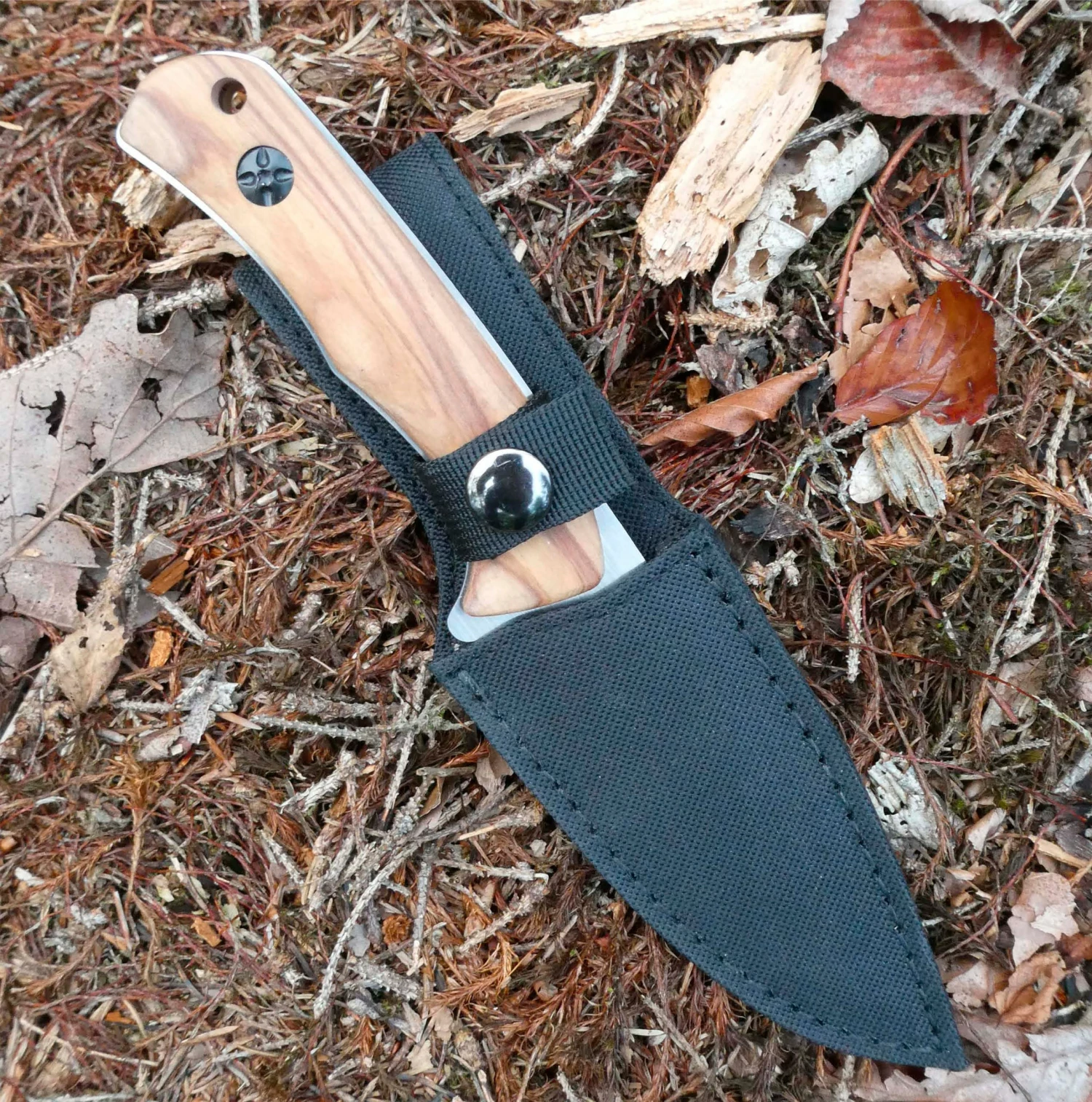 Herbertz Zebra Wood Full Tang Belt Knife AISI 420 6 Herbertz Zebra Wood Full Tang Belt Knife AISI 420 - Billede 6