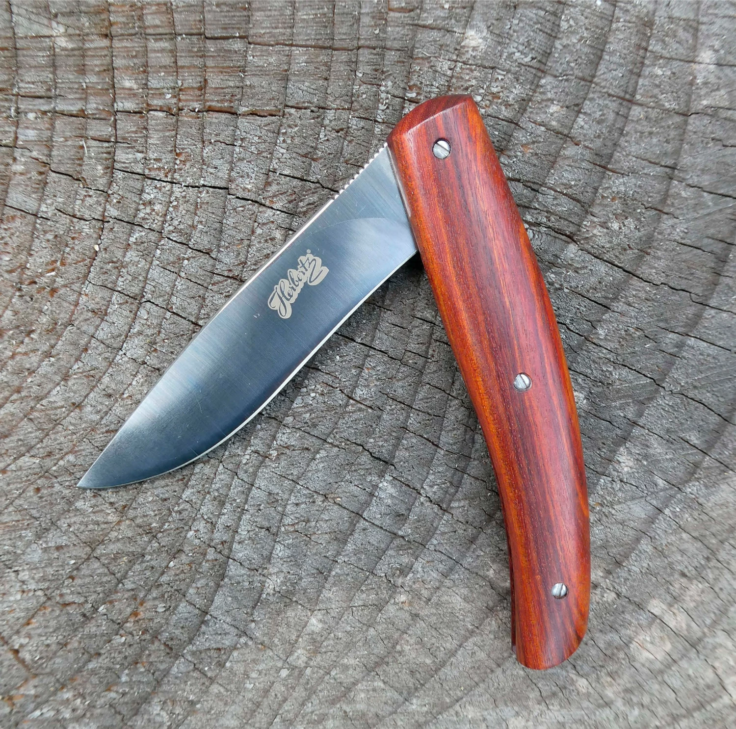 Herbertz Drop Point Pocket Knife Sandalwood AISI 440 4 Herbertz Drop Point Pocket Knife Sandalwood AISI 440 - Billede 4