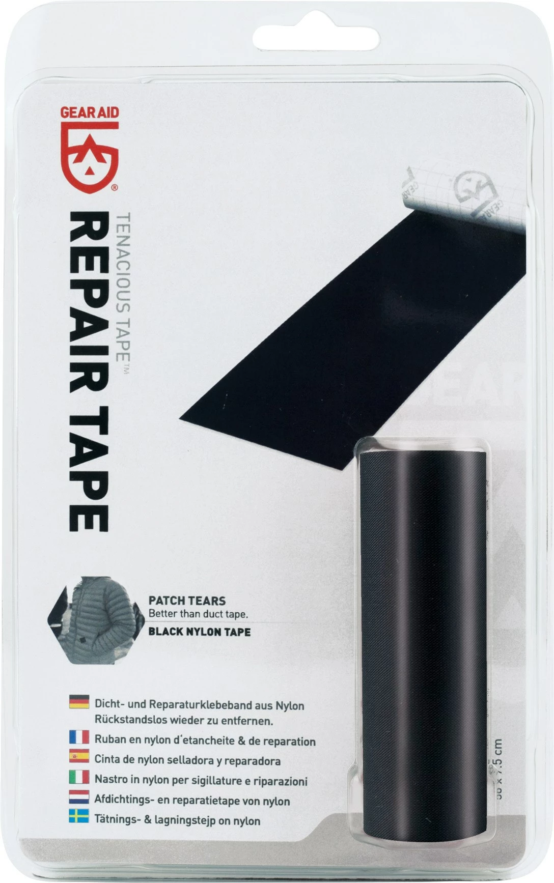 GEAR AID Tenacious™ Black Repair Tape 1 GEAR AID Tenacious™ Black Repair Tape