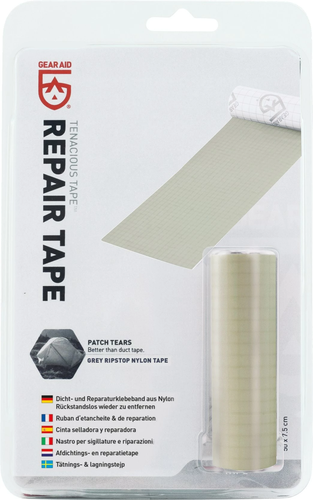 GEAR AID Tenacious™ Grey Repair Tape 1 GEAR AID Tenacious™ Grey Repair Tape